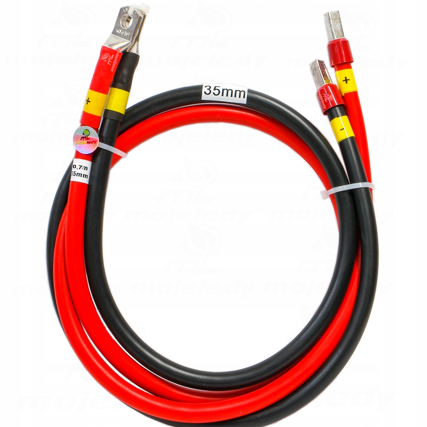 70 cm dlouhý kabel Lgy 35 M8 pro akumulátory a invertor