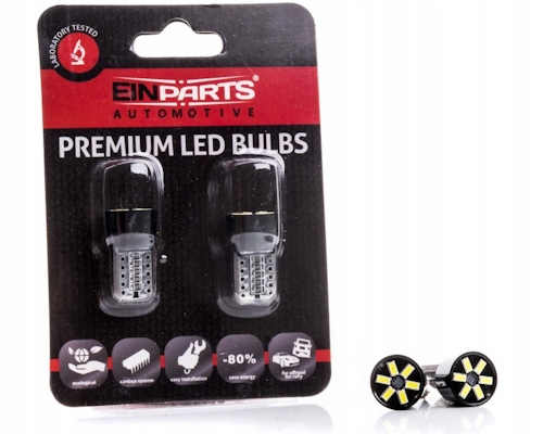 Einparts Żarówki Led W5W T10 6x Smd 3014 Canbus Pozycja Wnętrze Tablica