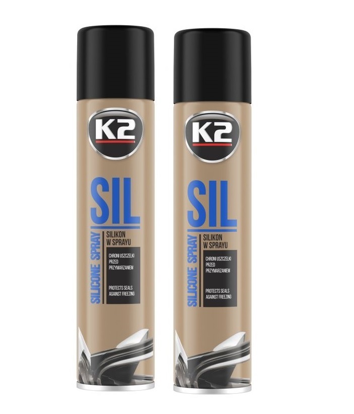 K2 SIL 300 ML 100% SILIKON SPRAY DO USZCZELEK x 2