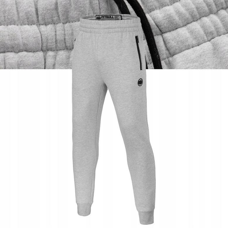 Męskie Spodnie dresowe Pitbull dres Hatton kieszenie z zamkami