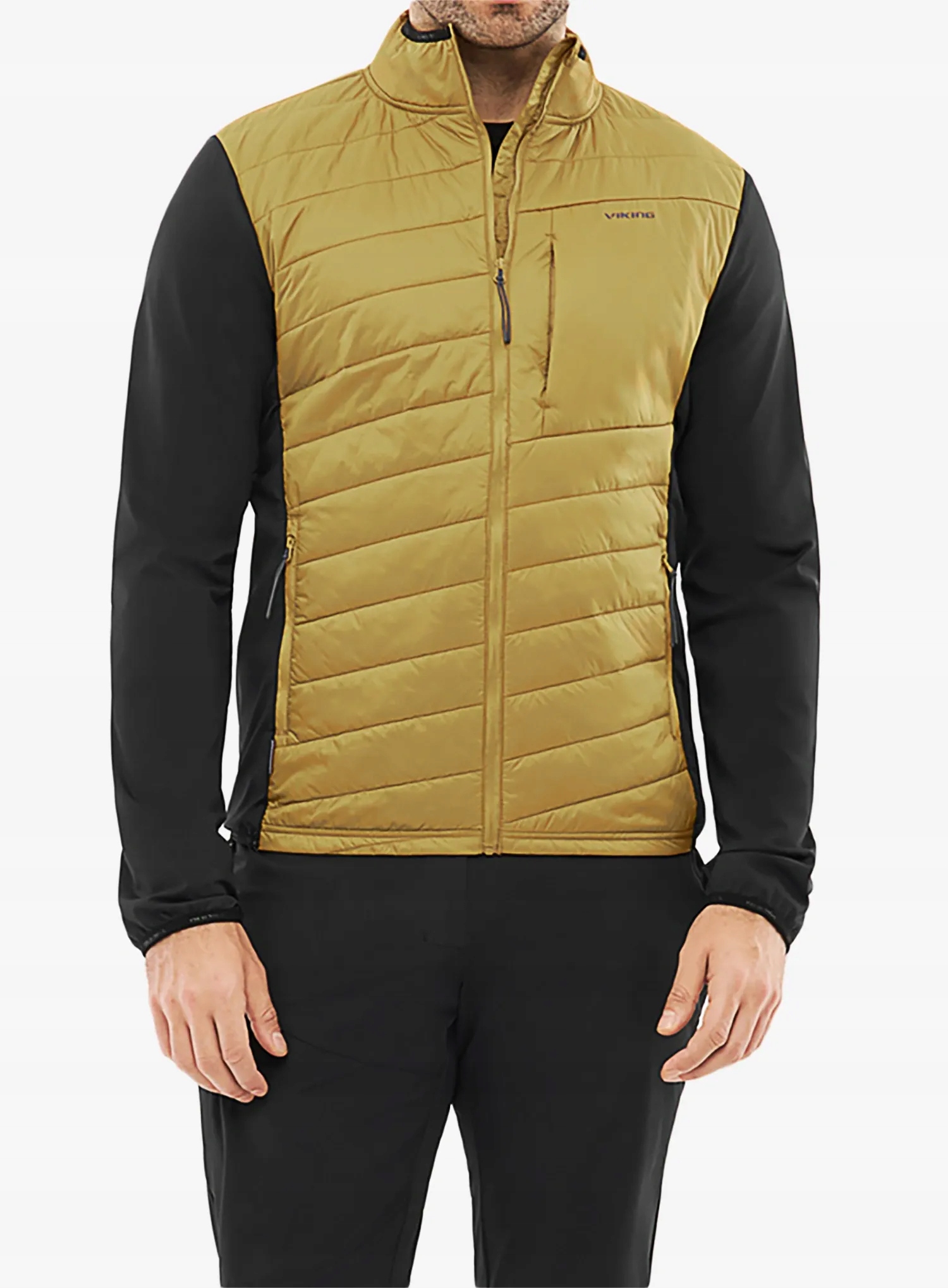 Hybridní bunda Viking Zemu černá/světle hnědá XL