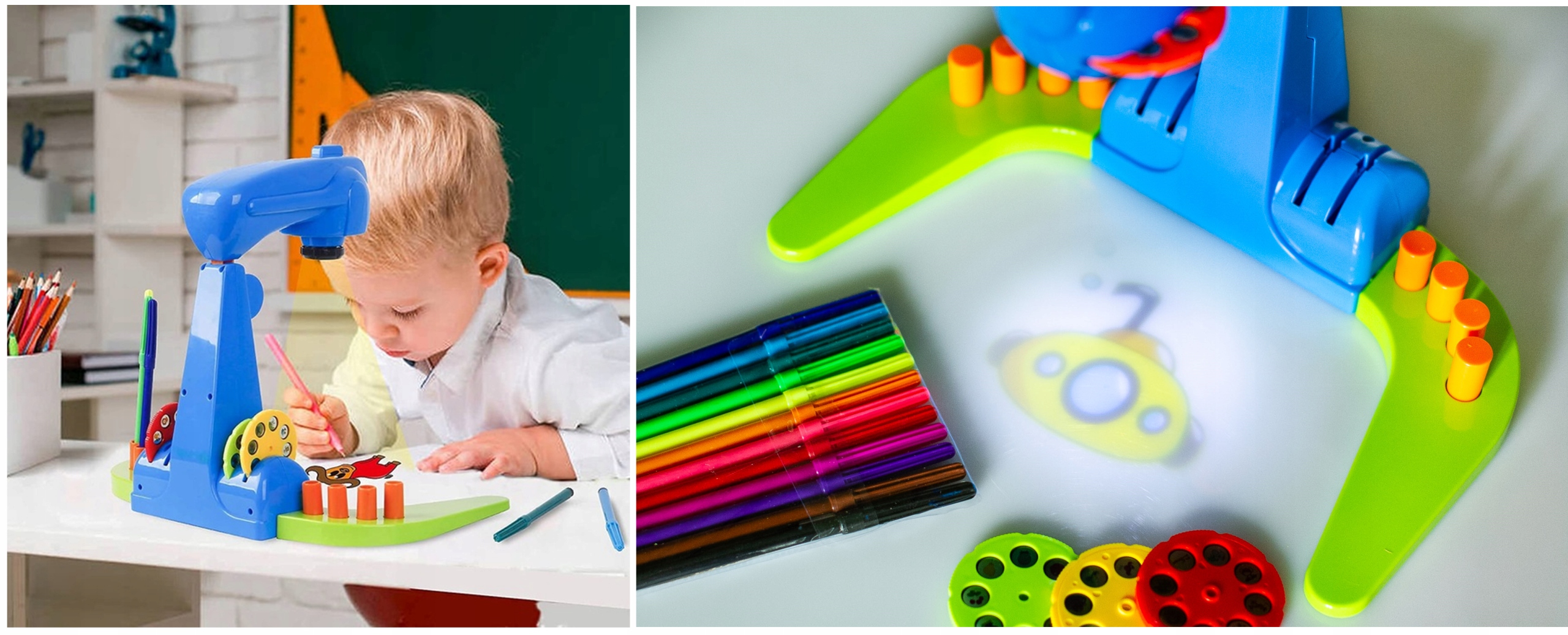 Projektor RZUTNIK DO RYSOWANIA 32 slajdy mazaki Materiał plastik inny