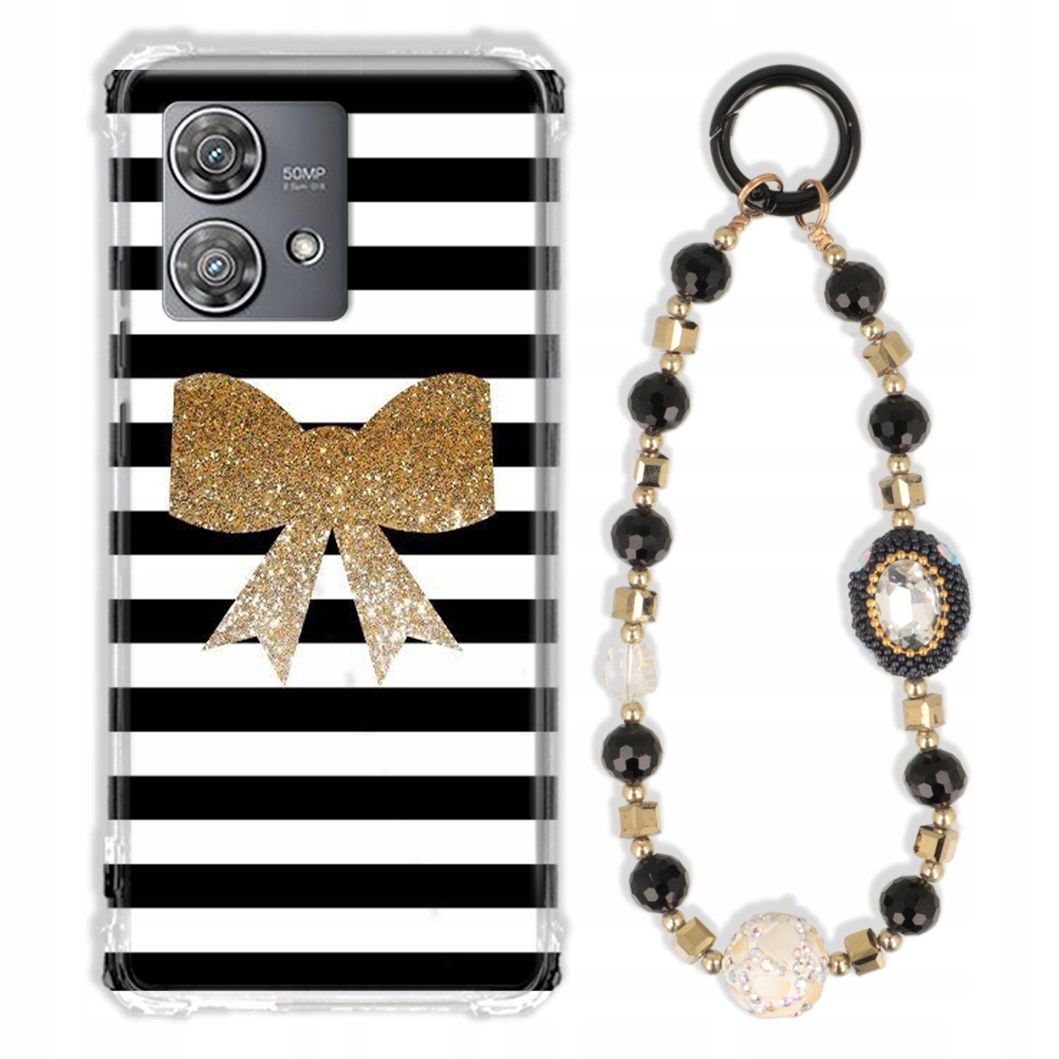 Puzdro Pre Motorola Edge 40 Neo Antishock Zirkóny Čierno Zlaté|pevné|pevné