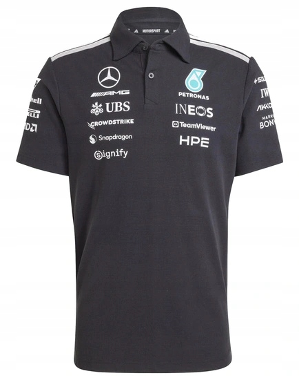 Polokošile Mercedes-AMG Petronas F1 adidas 2026 Engineers černá vel. L