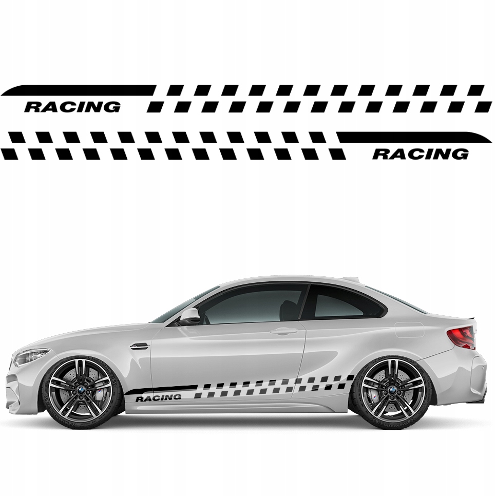 2x Nalepka Grafika na bok auta auto Pásky Sportovní Pásy Racing 10x178