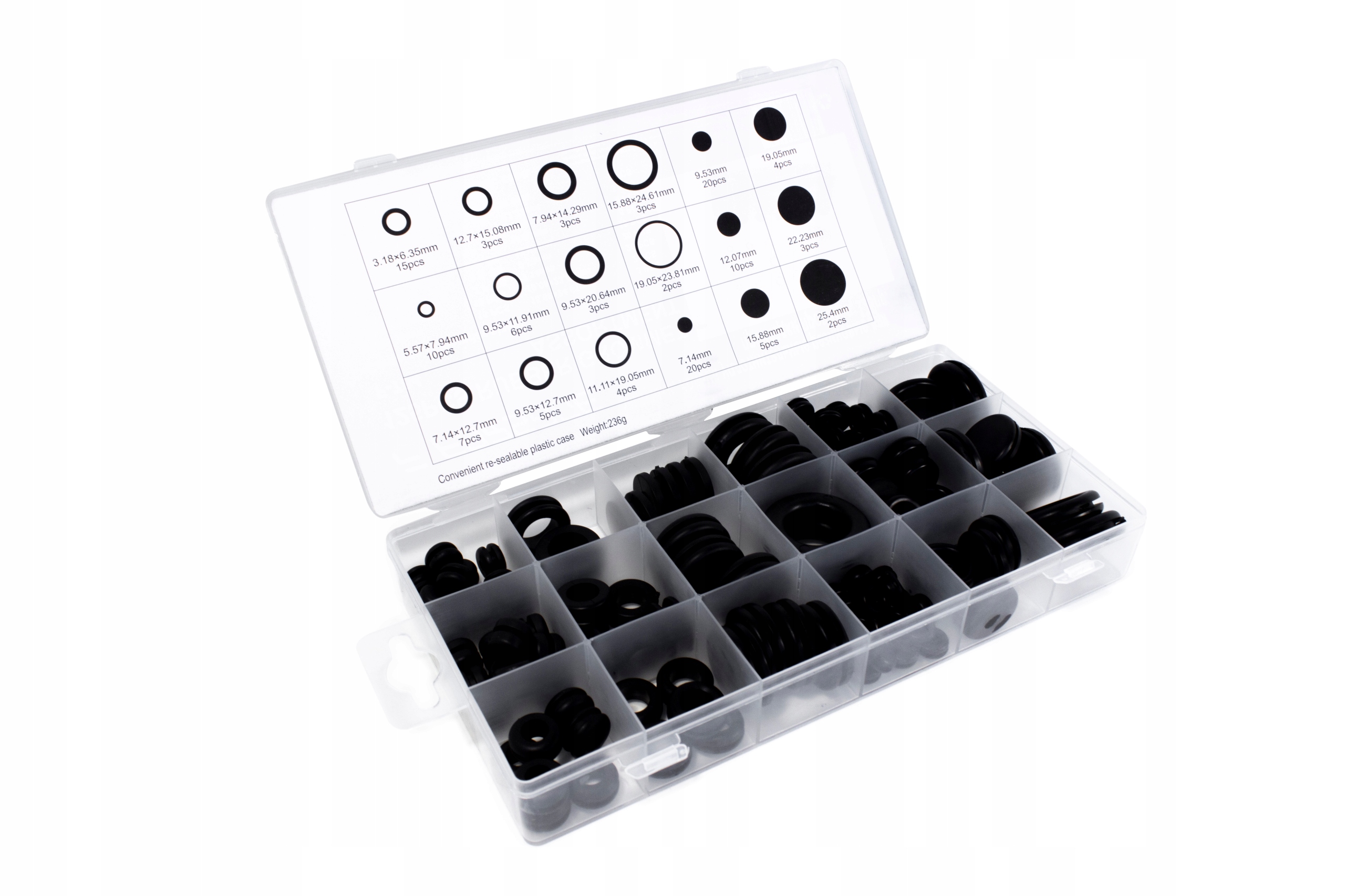 Przepusty przelotki gumowe zestaw 125 el