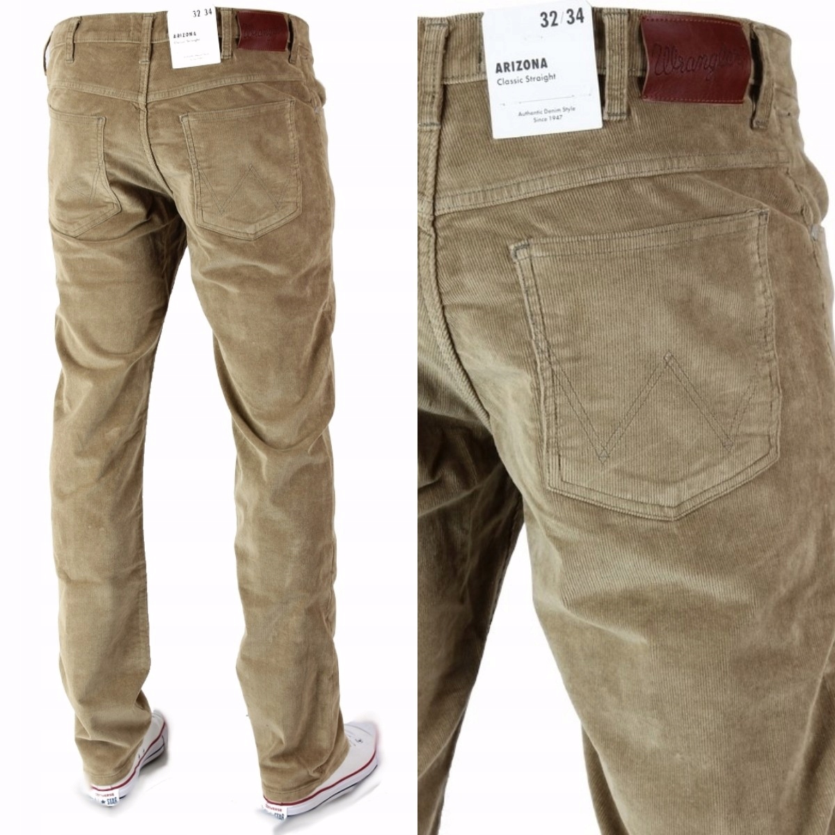 

Wrangler Arizona Jeans Proste Sztruksy W33 L34