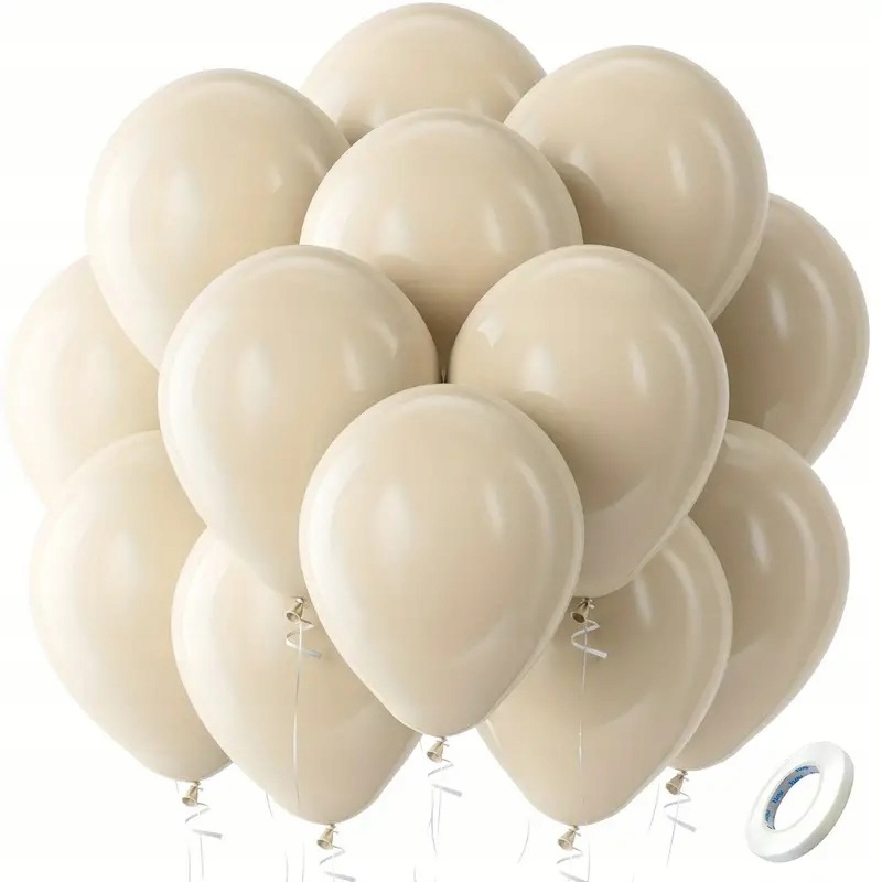 Balony beżowe naturalne LATTE 25szt MODNY nude