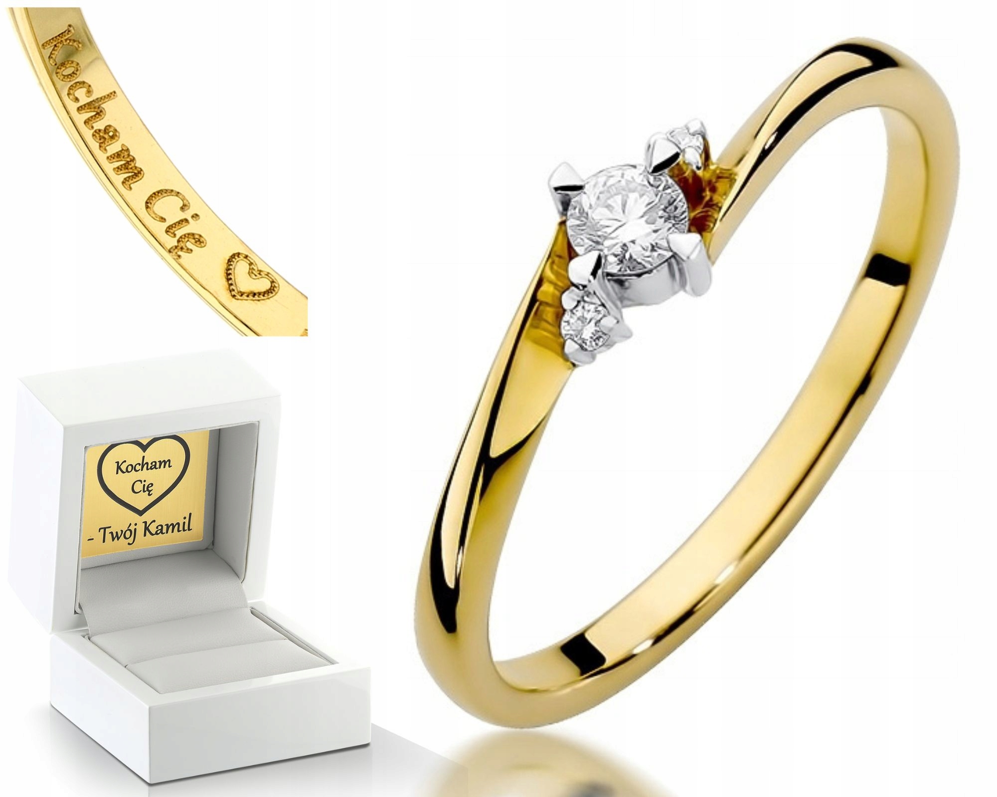 Zlatý Prstýnek S Brilianty 585 Gravírování Bonus