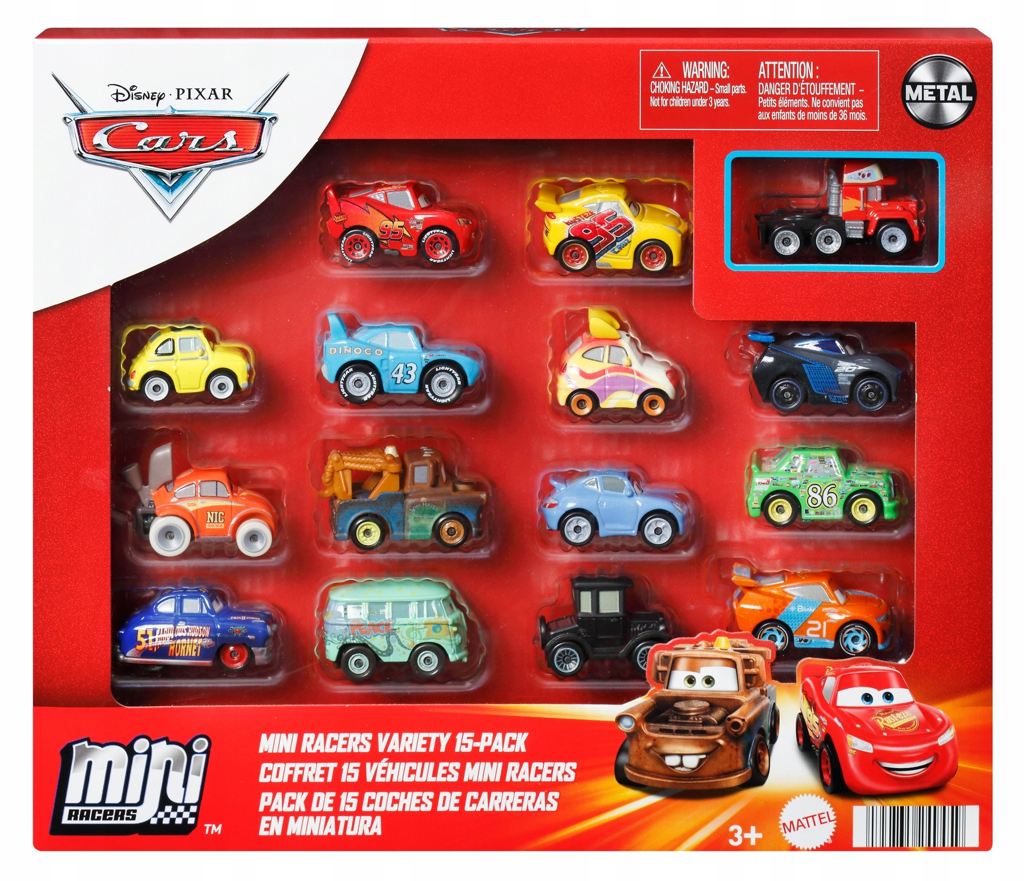 Mattel Disney Pixar Cars Auta Mikroauta 15-pak HYK81