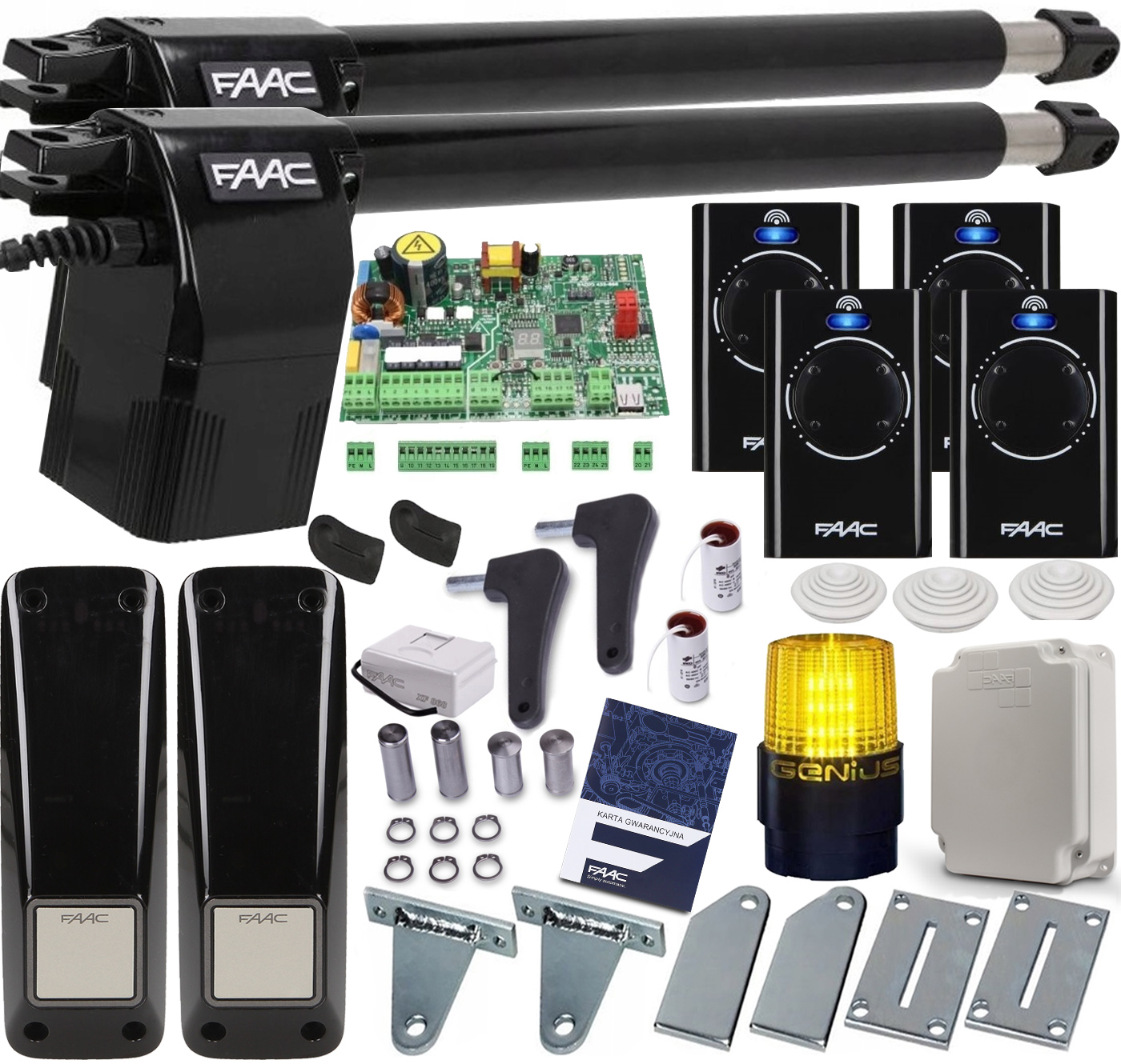 ZESTAW AUTOMATYKI FAAC ALFA 414 4x PILOT LAMPA LED