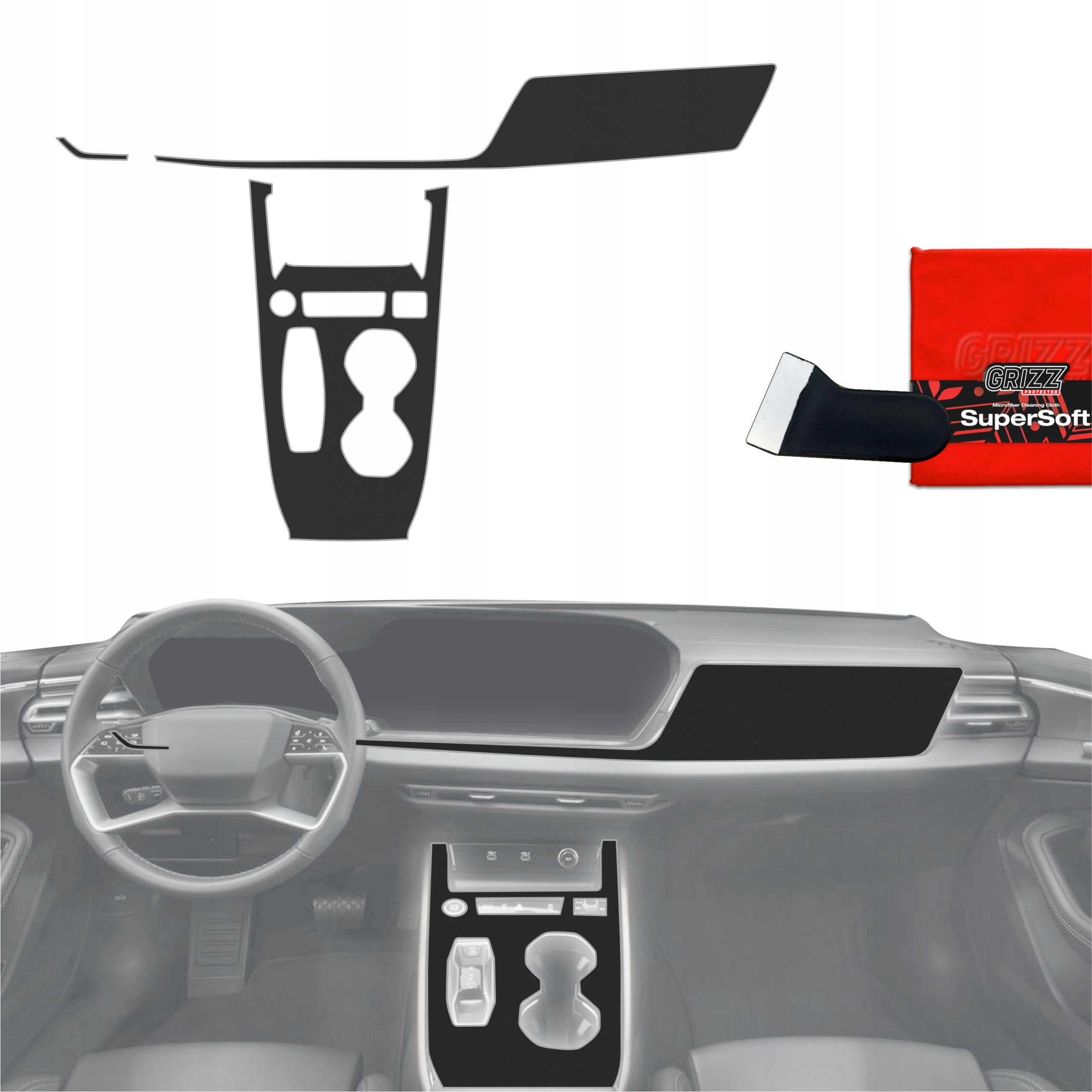 Fólie do interiéru Audi A5 B10 (2025) Grizz 3v1 Černá Antiotisková