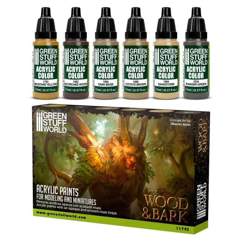 Green Stuff World Paint Set Dřevo n Kůra