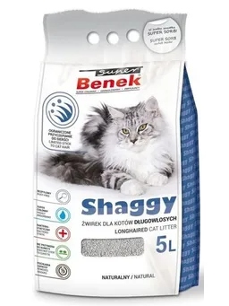 Levně 3X Stelivo pro kočky Benek Shaggy Cat Litter 5 L