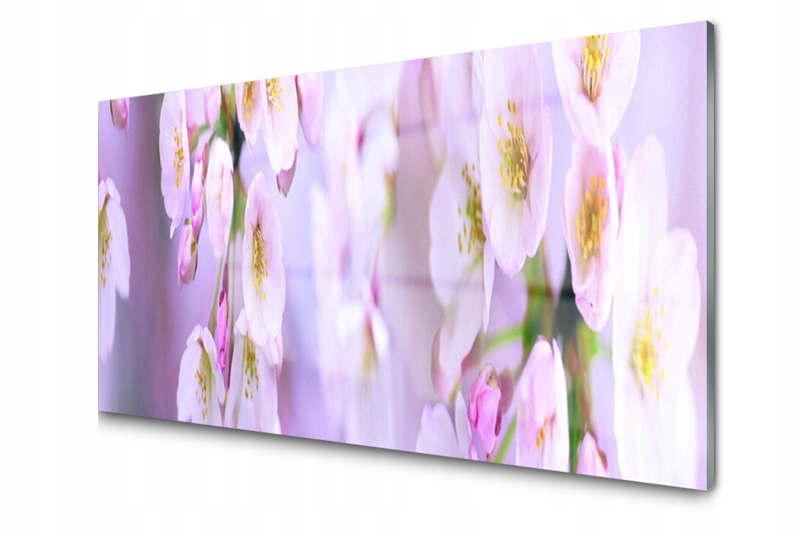 Sklenený panel dekor Kvety 120x60 Lepidlo Vetvičky
