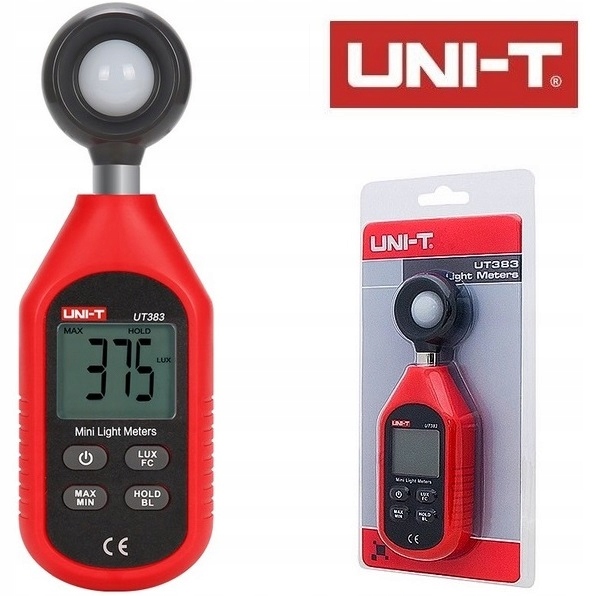 Miernik natężenia oświetlenia światła Uni-T UT383 luksomierz luksometr Model UT-383