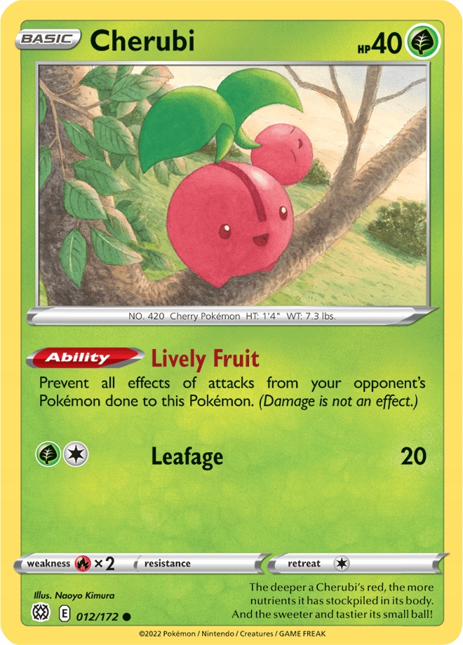 Oryginalna Karta Pokemon Cherubi (brs 012)