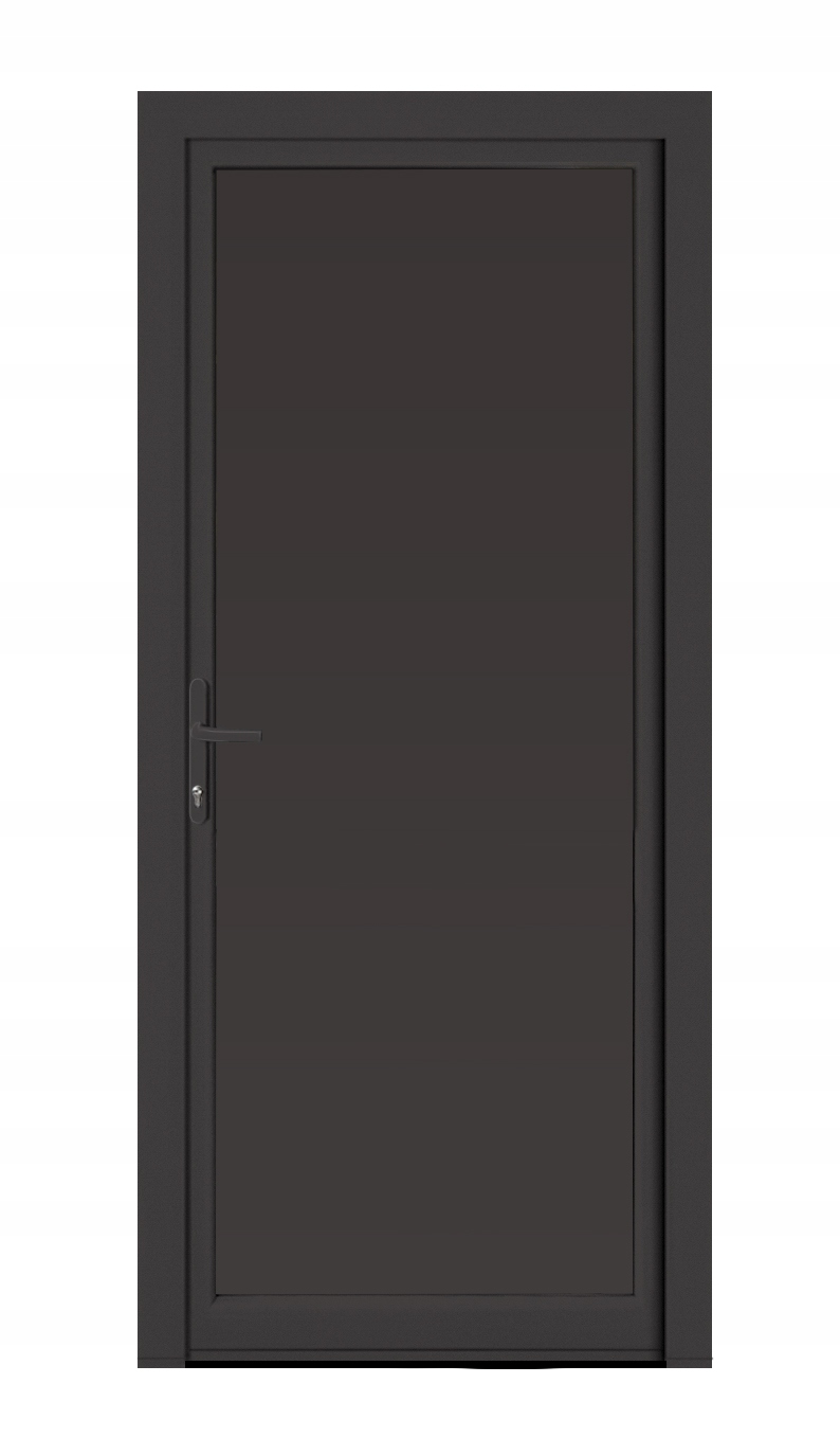 Drzwi zewnętrzne Antracyt Pcv 900x2000, 90x200 Lewe techniczne 76mm Panel