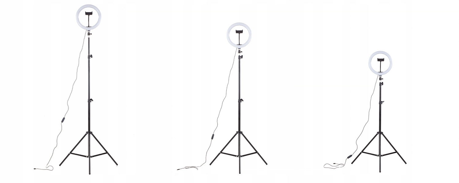 Zestaw lampa RING 60W pilot statyw jasna MOBILNA Marka CineGEN