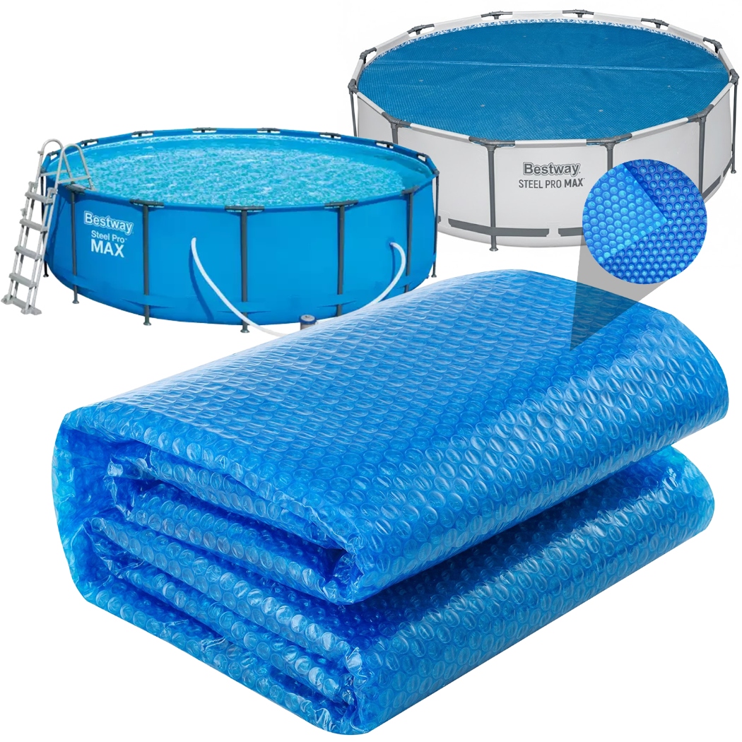 Silná Krycí Plachta solární krytka do bazénu Bestway Steel Pro 457 cm