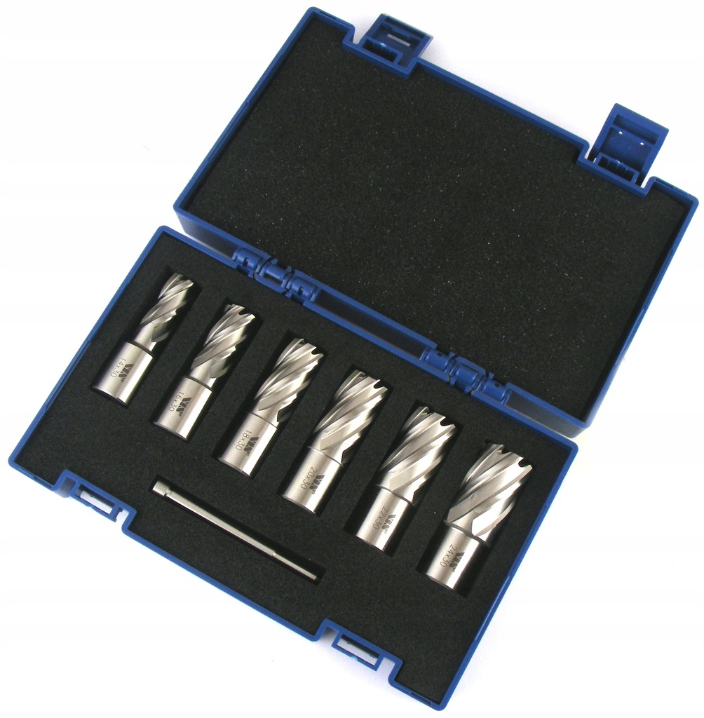 Wiertła Rurowe Trepanacyjne 6szt 14-24 Vis Hss Zestaw Wierteł Koronowych