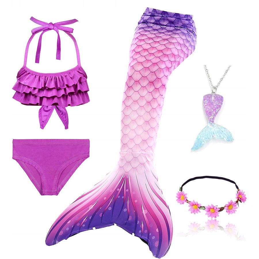 KĄPIELOWY STRÓJ SYRENI OGON SYRENKA SYRENY Płetwą Wiek dziecka 5 lat +