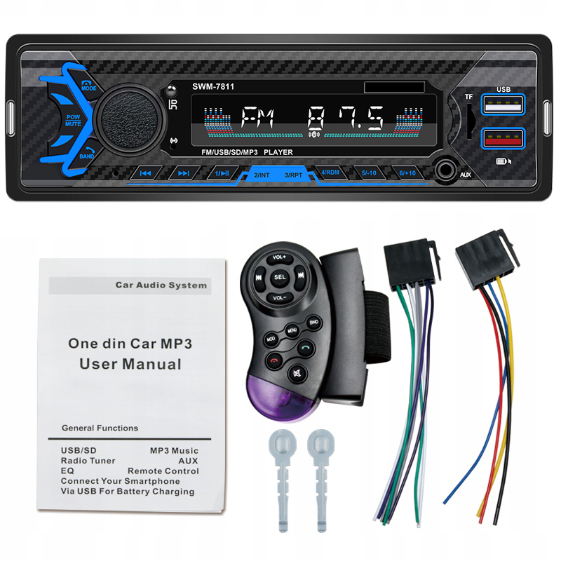 

Radio Samochodowe TY3510 Usb Sd Aux MP3 Bluetooth