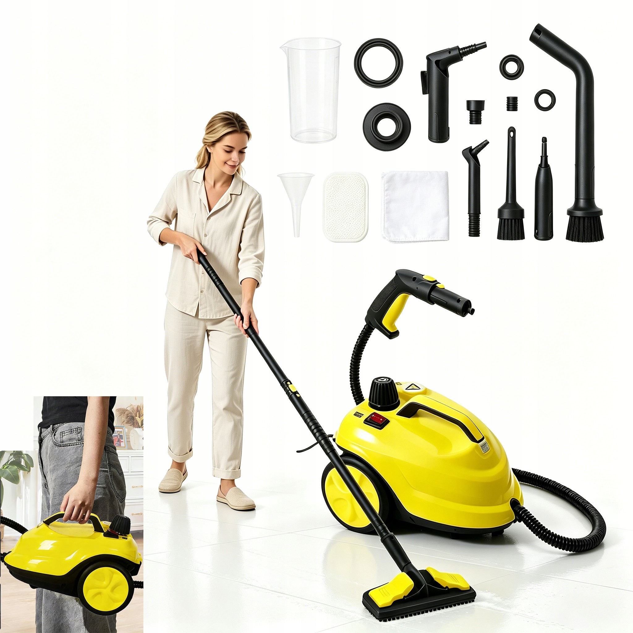 Wielofunkcyjny Mop Parowy SteamClean myjka parowa 5 bar 2000W SE8620