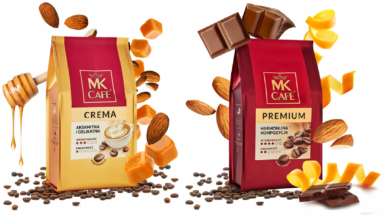 Zestaw 2x Kawa ziarnista mieszana Mk Cafe Crema oraz Mk Cafe Premium
