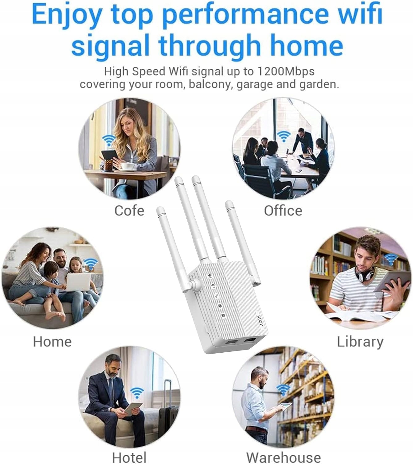 Wzmacniacz sygnału REPEATER Wi-Fi WJOY 5/2,4 GHz Producent inny