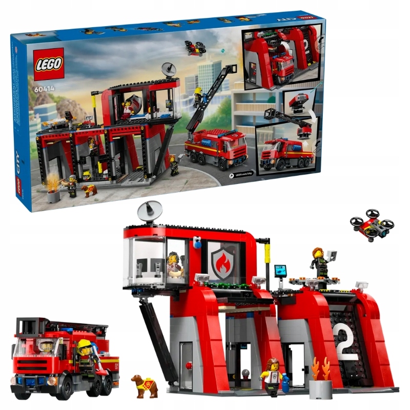 Lego City Hasičská Stanice S Hasičským Autem Sada Kostek Stavebnice Město