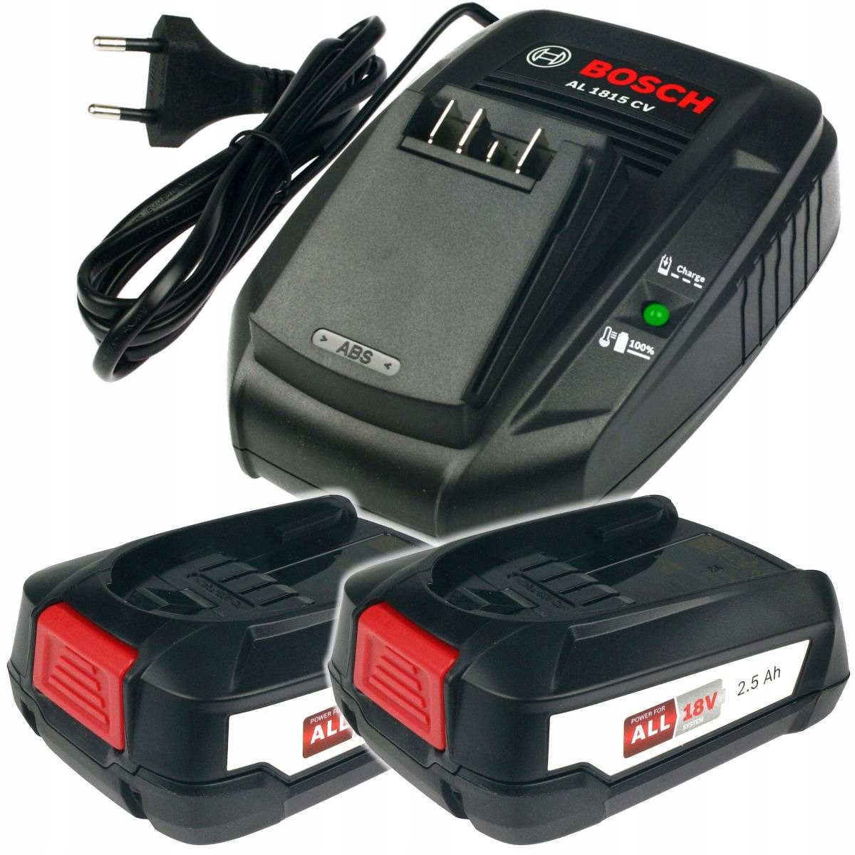 

Ładowarka AL1815CV 2 akumulatory Pba 2,5Ah Bosch