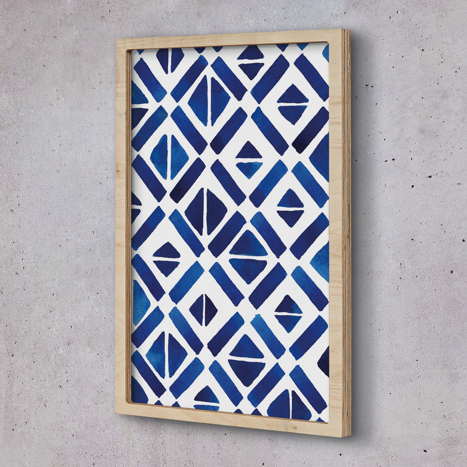 

Obraz w drewnianej ramie Geometria akwarela 30x50