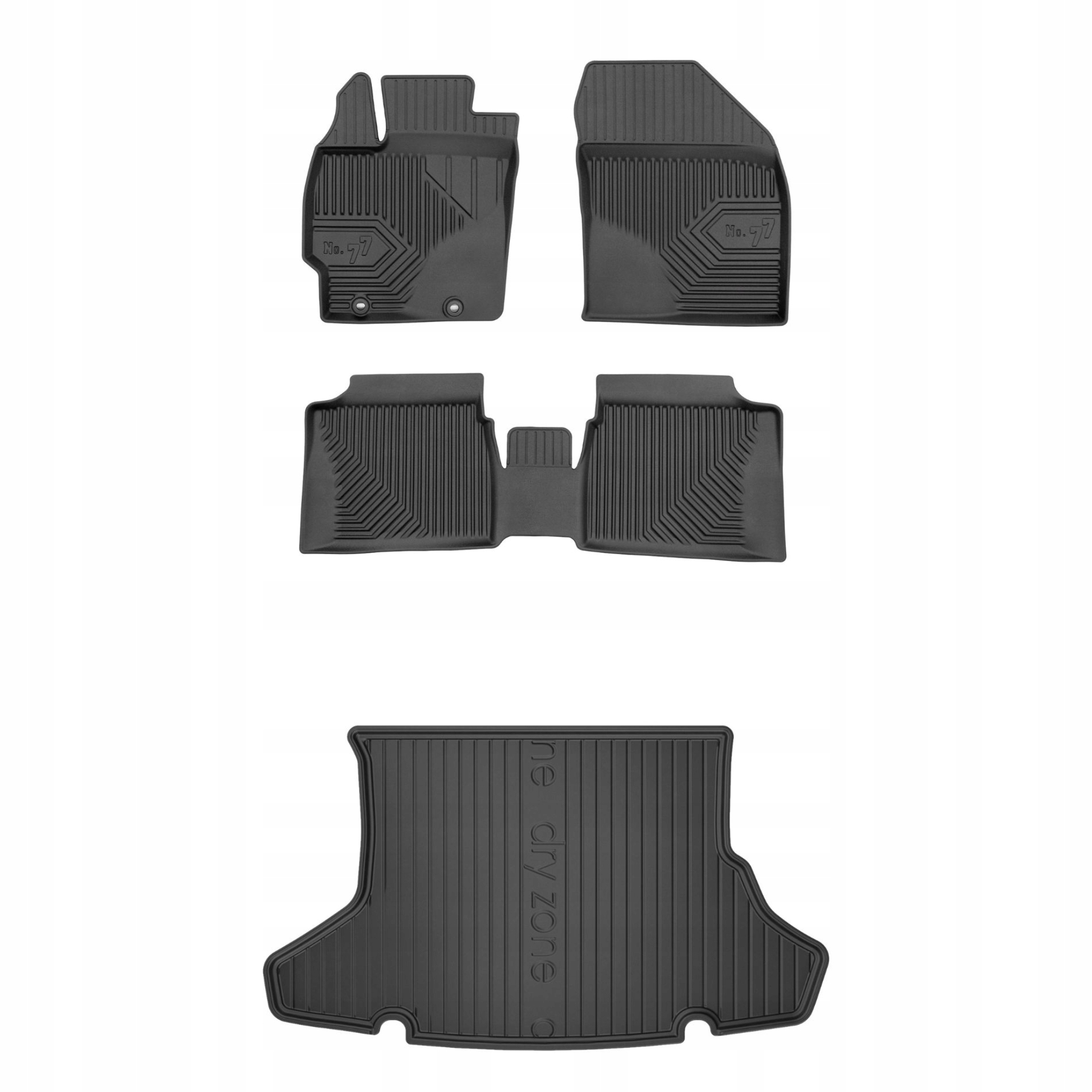 Sada gumových kobercov a rohoží pre Toyota Prius III 2009-2015