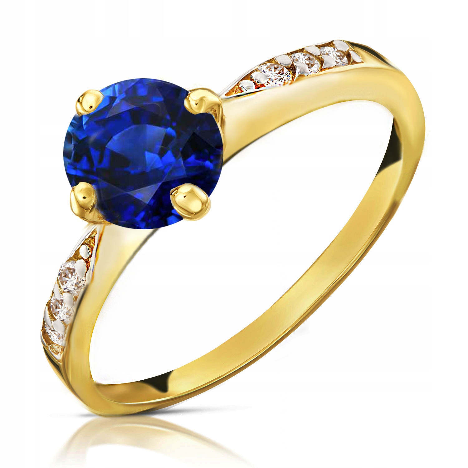 

Złoty Pierścionek Zaręczynowy 333 8K Szafir r21