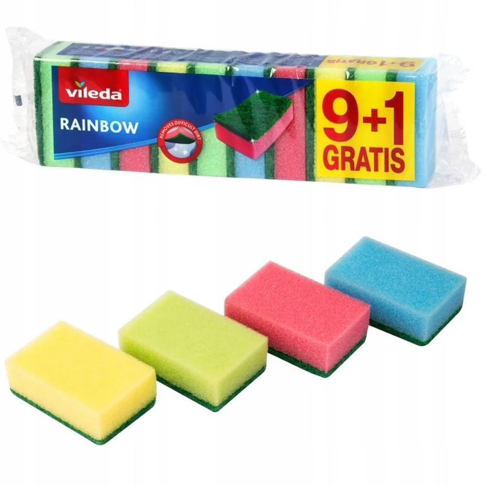 

Vileda Zestaw zmywaków Rainbow 10 szt