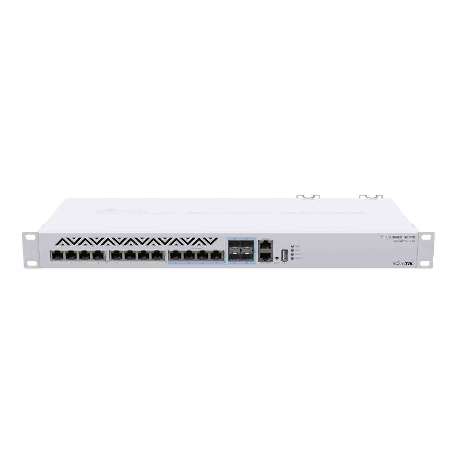 MikroTik Cloud Router Switch CRS312-4C+8XG-RM, 10GE, Sfp+ Usb zasilacz