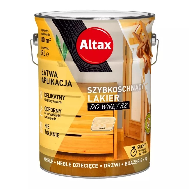 

Altax Szybkoschnący Lakier Do Wnętrz Połysk 5L