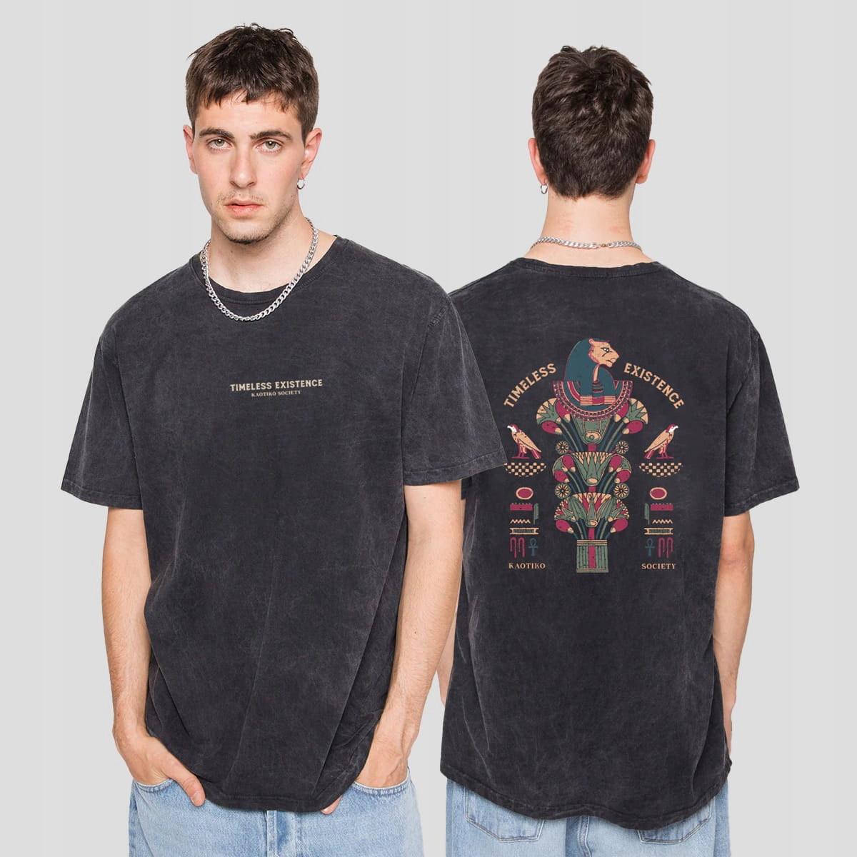 Tričko Kaotiko Washed Timeless Existe L, černá, Městské