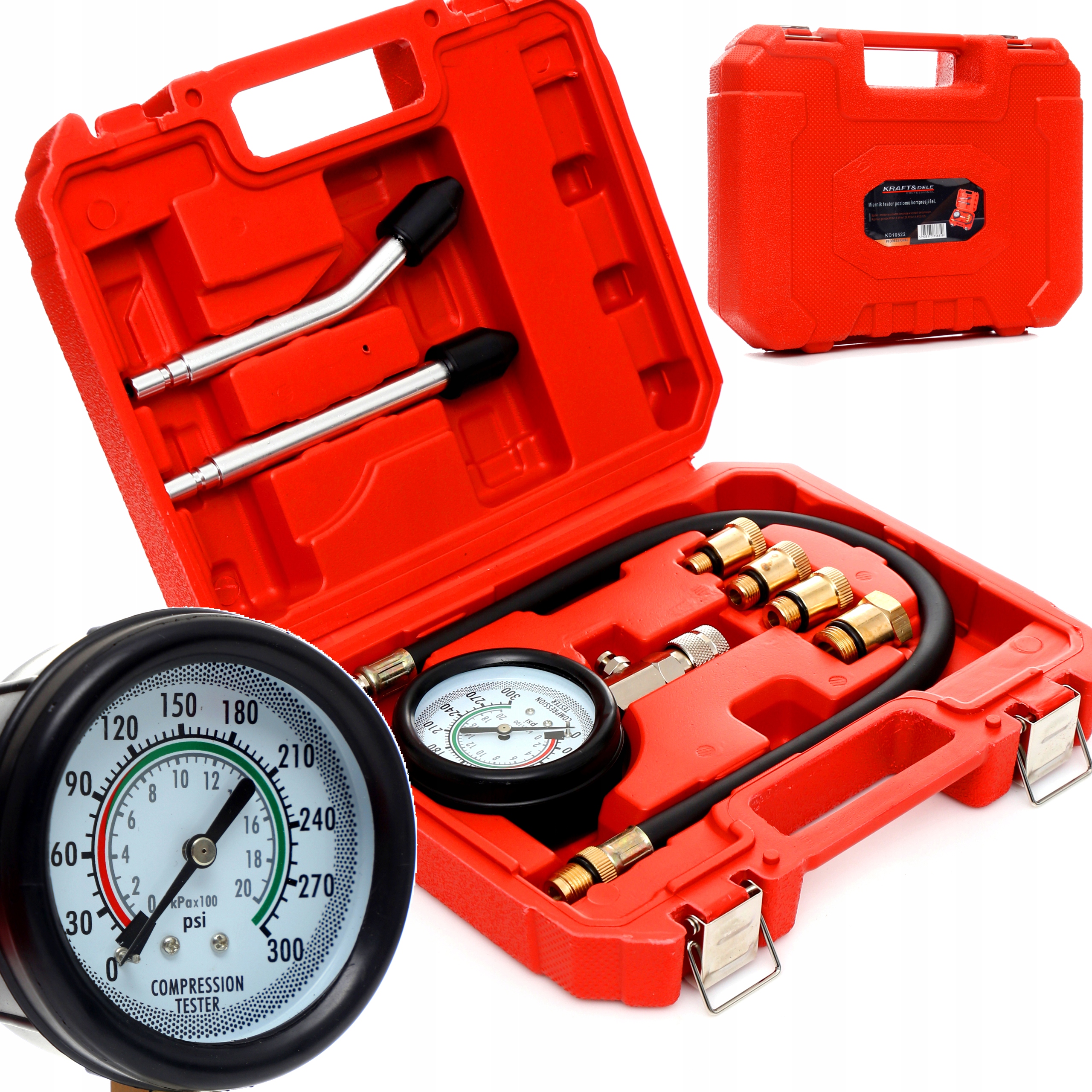 Miernik tester poziomu kompresji sprężania 0-20 bar wąż 49cm