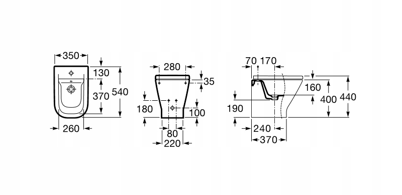 ROCA GAP BIDET STOJĄCY BIAŁY A357477000 Marka Roca