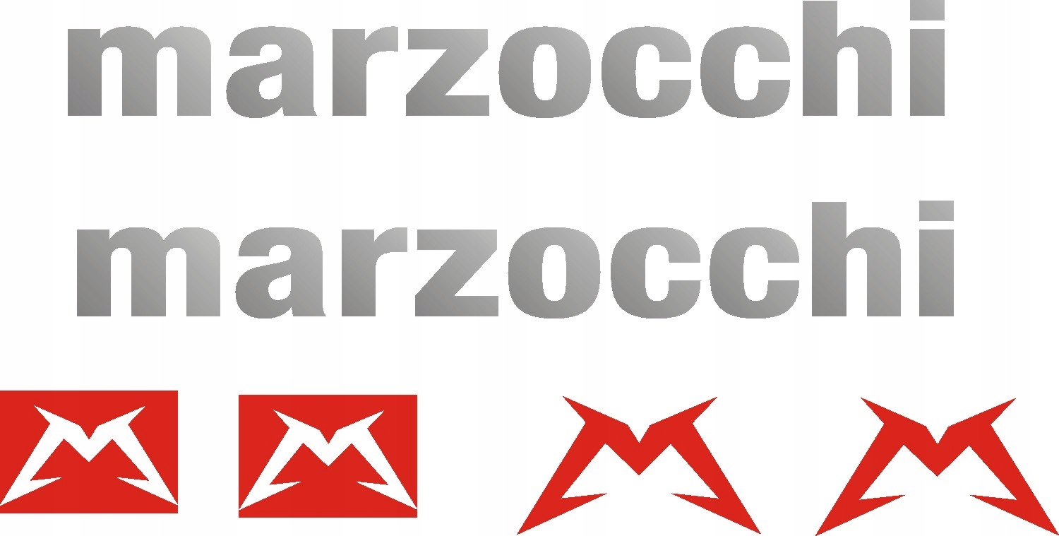 MARZOCCHI BOMBER 102-1B srebrne naklejki widelec