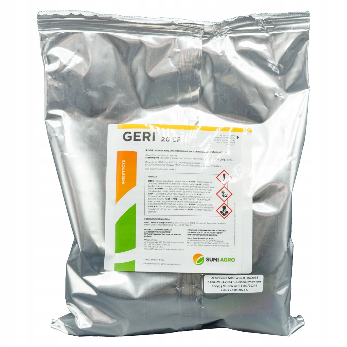 Oprysk Owadobójczy Geri 20SP 600G Zwalcza Stonkę Mszycę Wciornastka