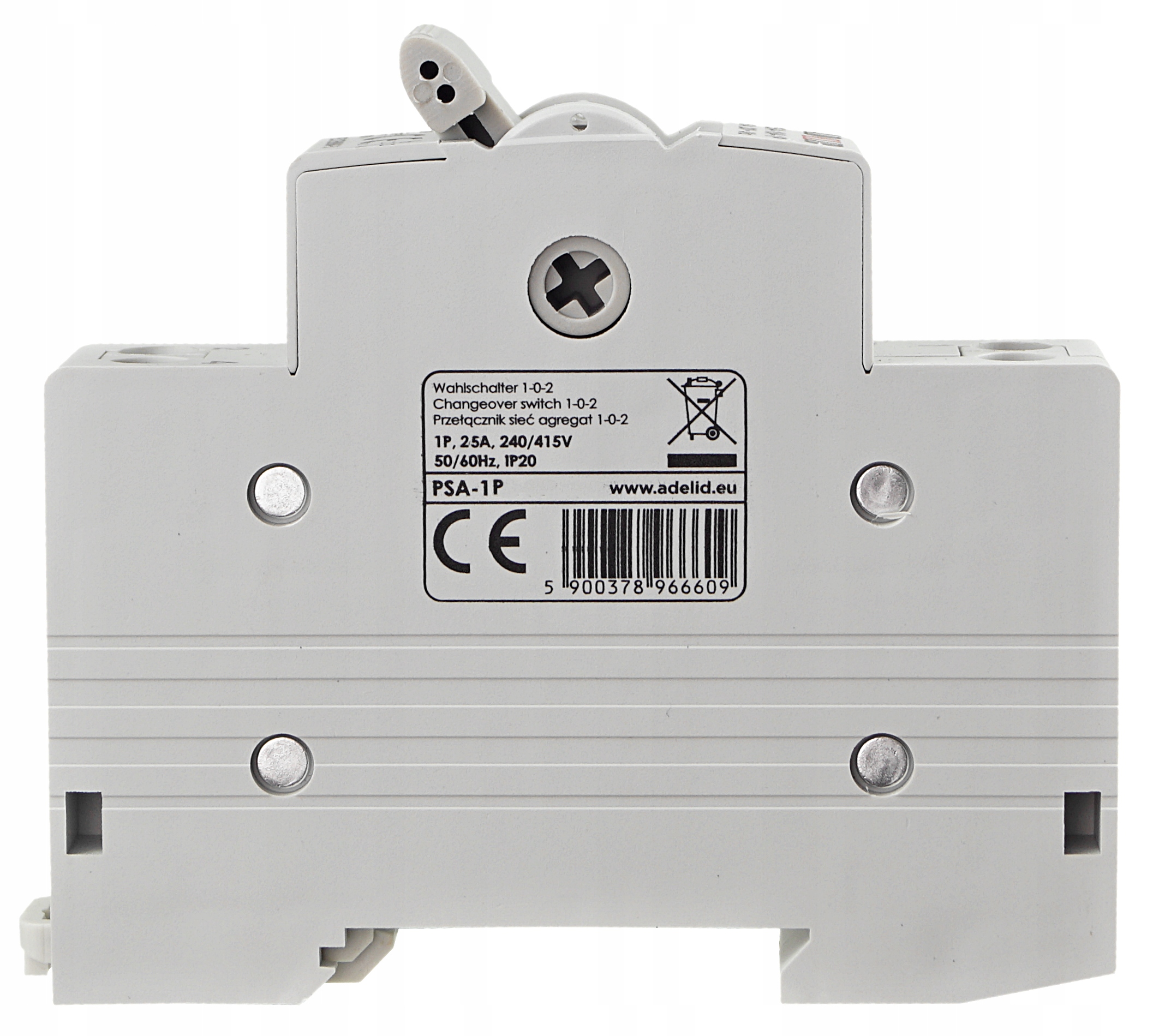 ВЫКЛЮЧАТЕЛЬ ПИТАНИЯ СЕТЬ-ГЕНЕРАТОР 1P 25A 1-0-2 Бренд: Adelid