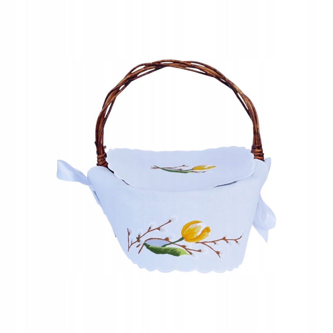 Ubrousek Na Velikonoční Košíček S Folkovým Vyšíváním – Základ A Tulipán