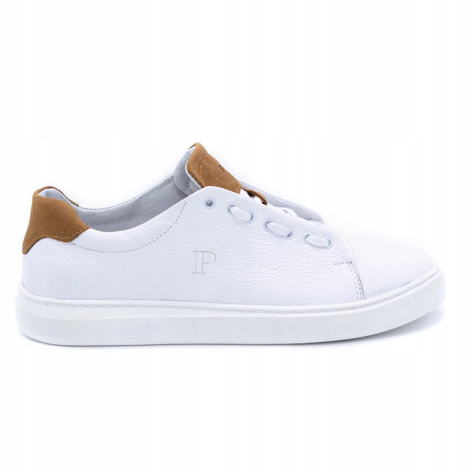 BUTY MĘSKIE CASUAL SKÓRA POLSKIE 2109B BIAŁE 42