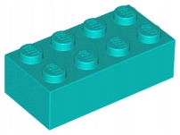 

Lego 3001 Klocek 2x4 turkusowy Nowy (2g)