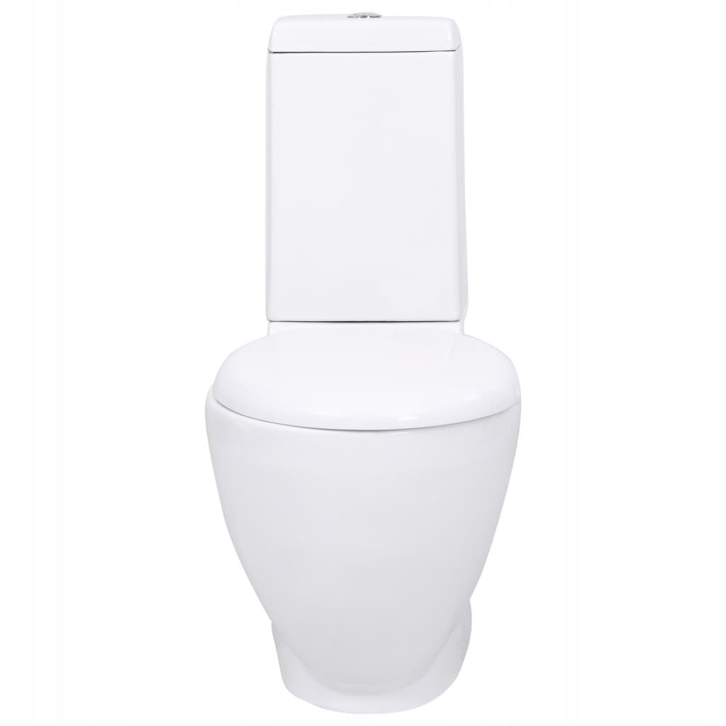 CERAMICZNA TOALETA ZE SPŁUCZKĄ OKRĄGŁA ODPŁYW PION Marka VidaXL