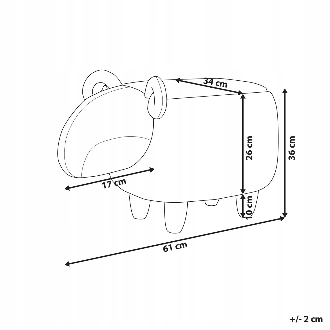PUFA SIEDZISKO DLA DZIECI FOTEL ZWIERZAK STOŁEK Kolekcja Inna kolekcja