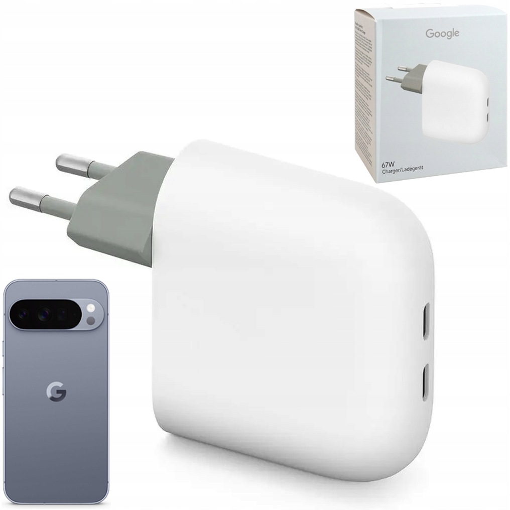 Google Pixel Flex Dual Port Originální síťová nabíječka 2x Usb-c 67W
